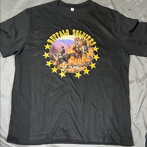 Buffalo Soldiers 9th & 10th Calvary Black Graphic Tee